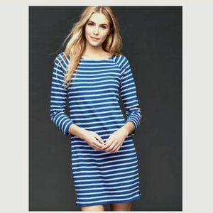 GAP dress blue and white 3/4 length sleeves